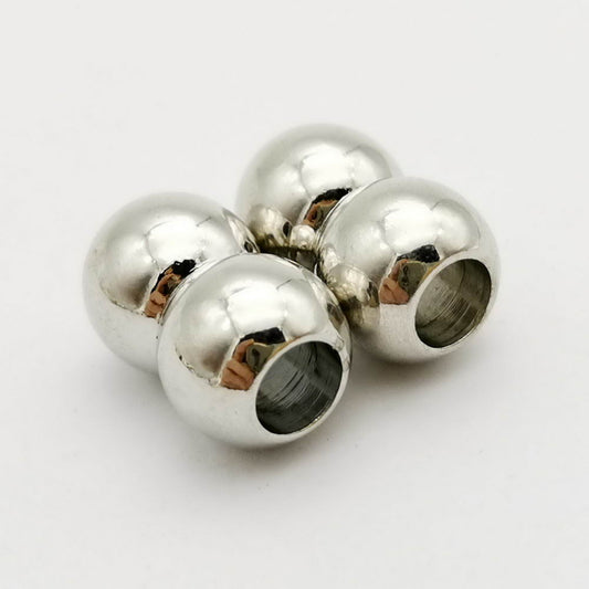 ShapesbyX-5 Sets 5 mm runde Loch-Magnetverschlüsse zur Herstellung von Armbändern für 5 mm Lederband