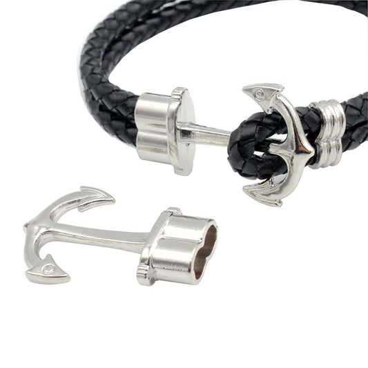ShapesbyX-Anchor Armbandherstellungsverschlüsse, Silber, 5,5 mm Loch, 3 Sets MT616-2