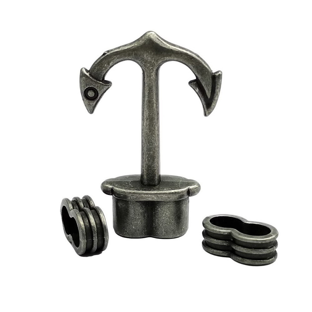 ShapesbyX-Anchor Hook Fermoirs pour la fabrication de bracelets pour cordons de 5 mm en étain antique