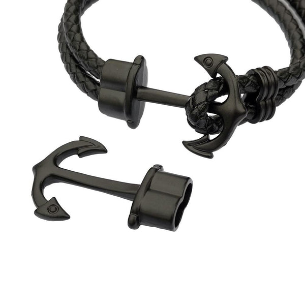 Matte Black Anchor Bracelet Making Clasps Jewelry Charm Hook 5.5mm Hol –  shapesbyX
