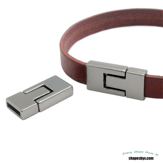 Flat bracelet clasps and closure metal black