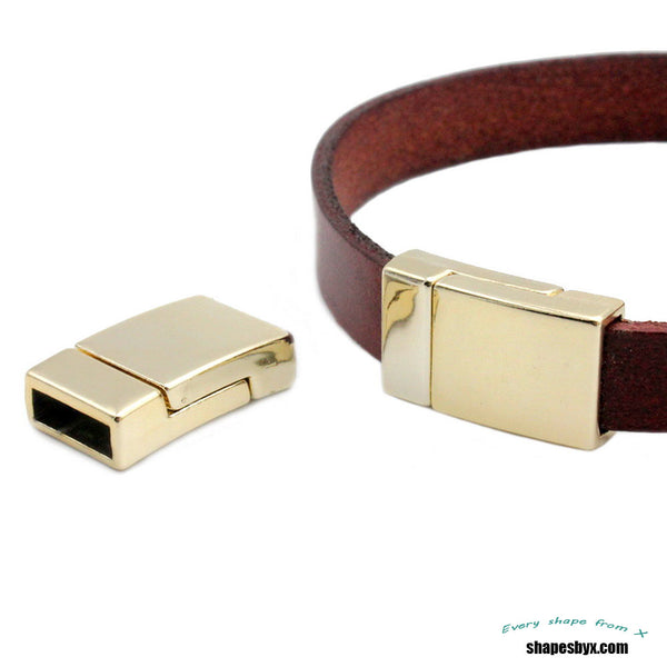 Magnetic Bracelet Clasps For Leather, Rose Gold 15mm