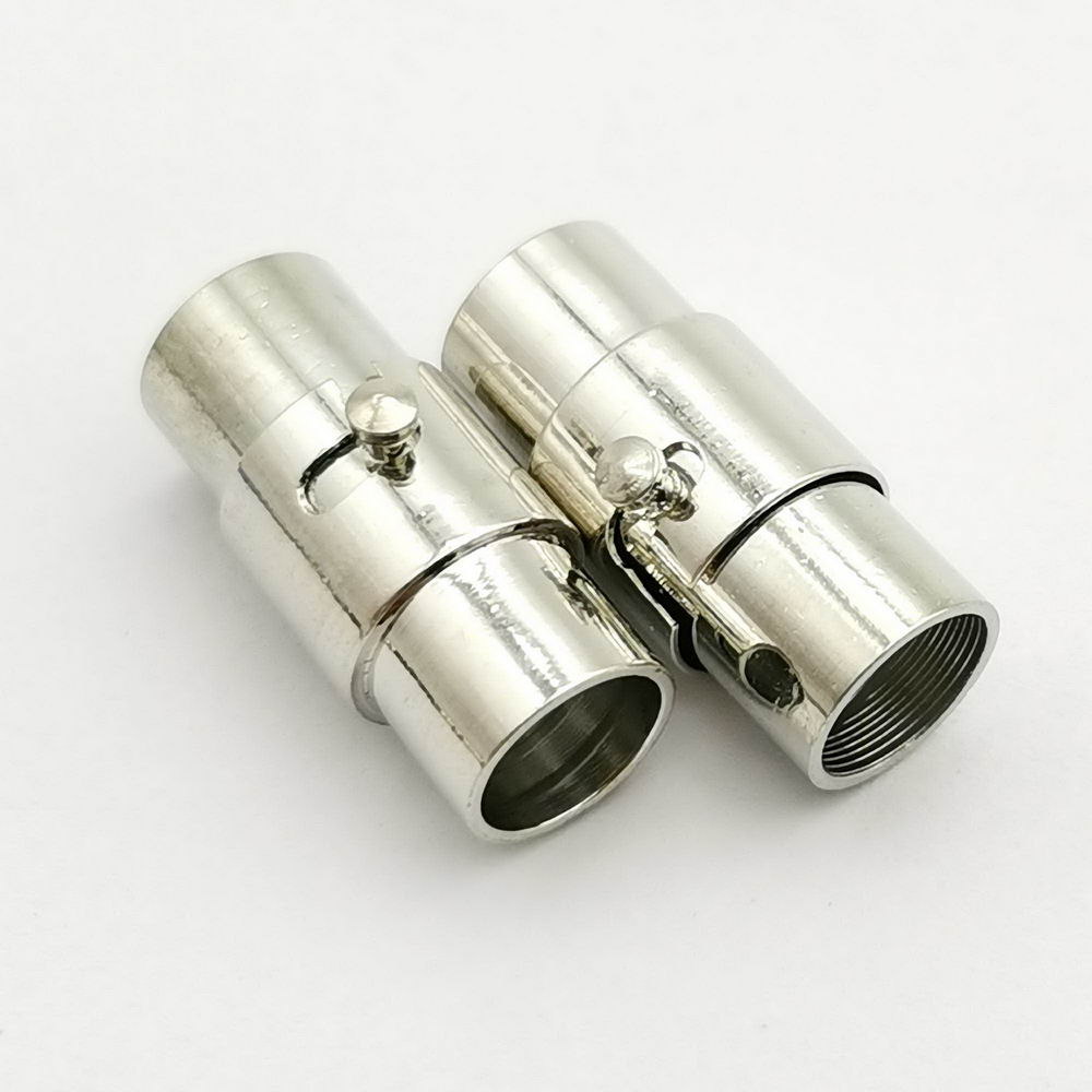 ShapesbyX-5 pièces fermoirs magnétiques à trou de 6 mm et mécanisme de verrouillage argent/or