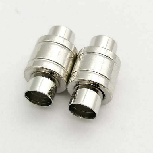 ShapesbyX-5 pièces fermoirs magnétiques et clous avec trou de 6 mm pour la fabrication de bracelets, colle pour cordon Bolo