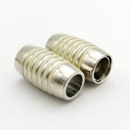 ShapesbyX – 5 Stück Magnetverschlüsse und Verschluss mit 6 mm Löchern für die Herstellung von Armbändern mit Bolo-Kordelkleber