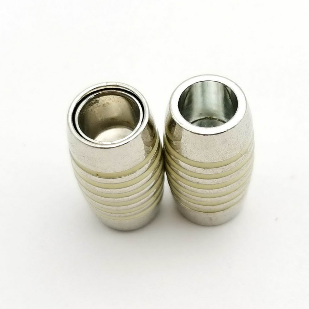 ShapesbyX-5 pièces fermoirs magnétiques et clous avec trou de 6 mm pour la fabrication de bracelets, colle pour cordon Bolo