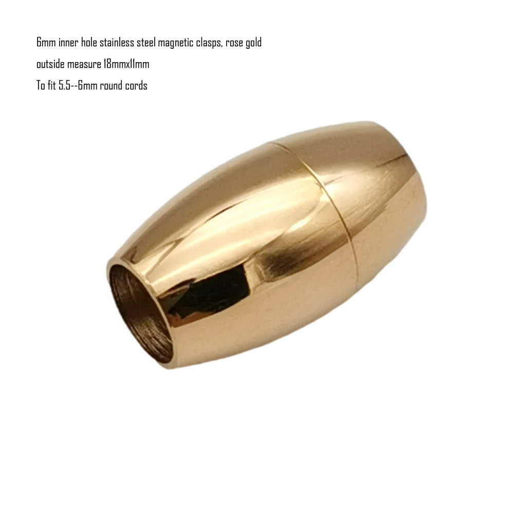 Fermoir magnétique en acier inoxydable avec trou intérieur de 6 mm pour la fabrication de bracelets, aimant puissant