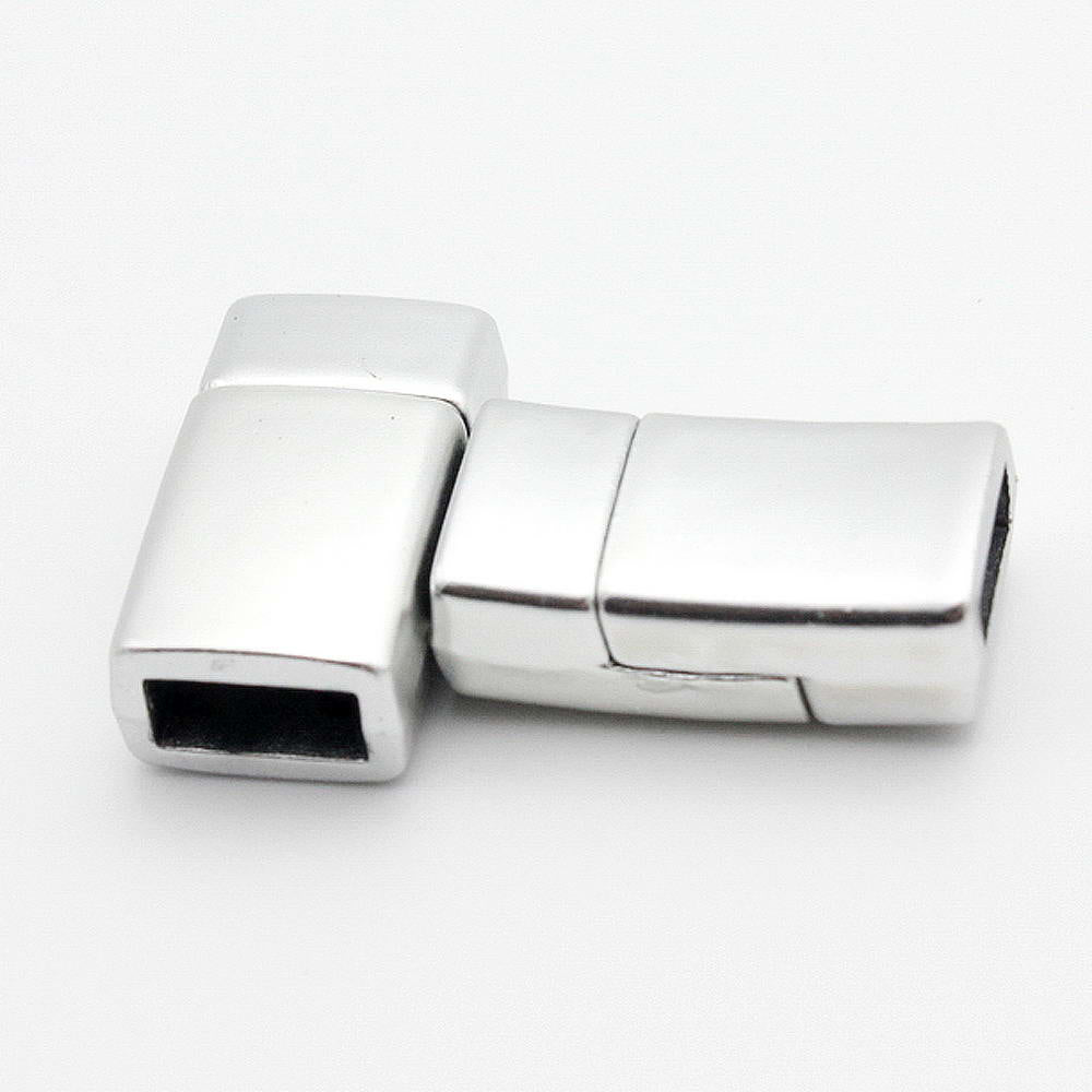 Magnetic Clasps Jewelry Making End 7mmx3mm Hole Matte Silver