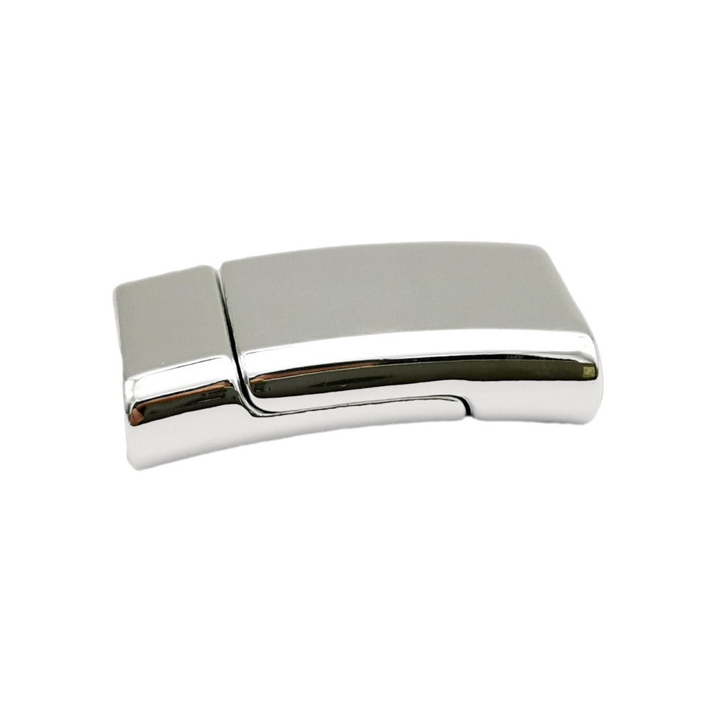 12 mm x 3 mm innere silberne Magnetverschlüsse für die Herstellung von Armbändern. 12 mm flacher Lederbandkleber