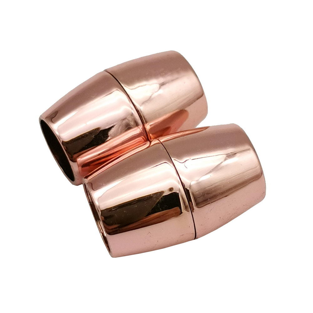 ShapesbyX-Magnetic Clasps and Closure for Bracelet Making Pink Gold Color 8mm Round Hole