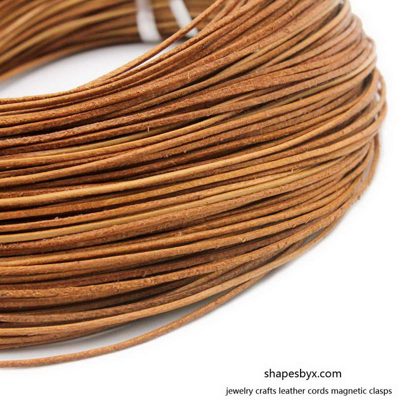 5 Yards 1mm Leather Cord Leather String Genuine 1.0mm Diameter Leather Tan Natural