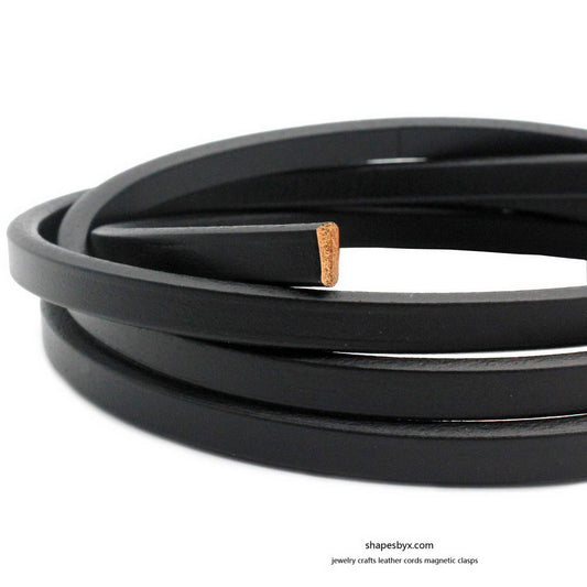 1 Yard Licorice Leather Cords Black 10mmx6mm Leather Bangle Bracelet Making 10x6mm