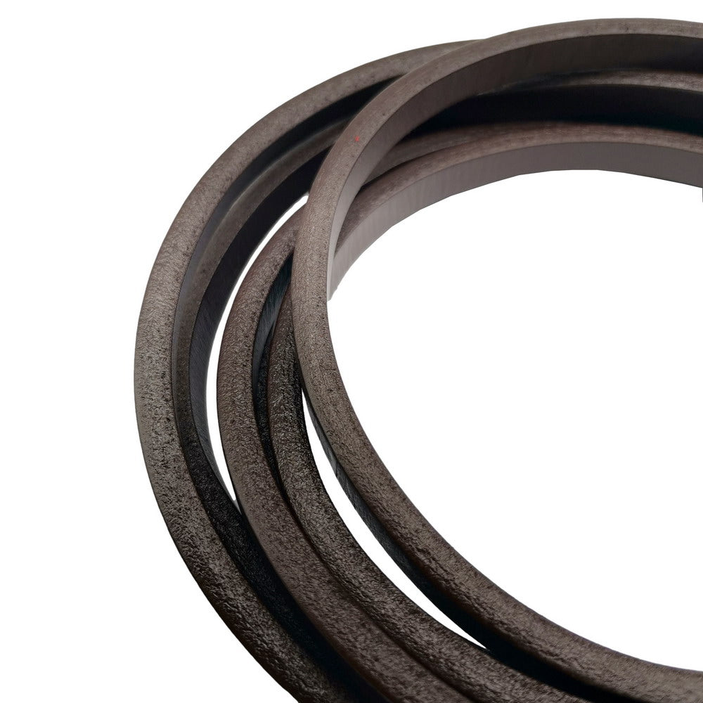 formesbyX-1 Yard 10mm cordons en cuir de réglisse marron 10mm x 6mm bracelet en cuir faisant 10x6mm